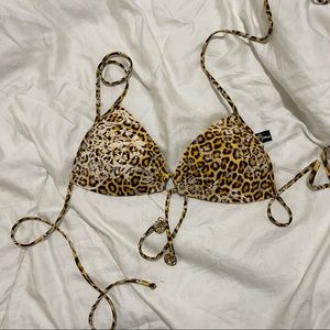 Luli Fama leopard bikini top